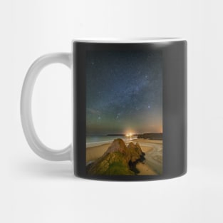 Three Cliffs Bay, Gower at Night with Sirius Mug